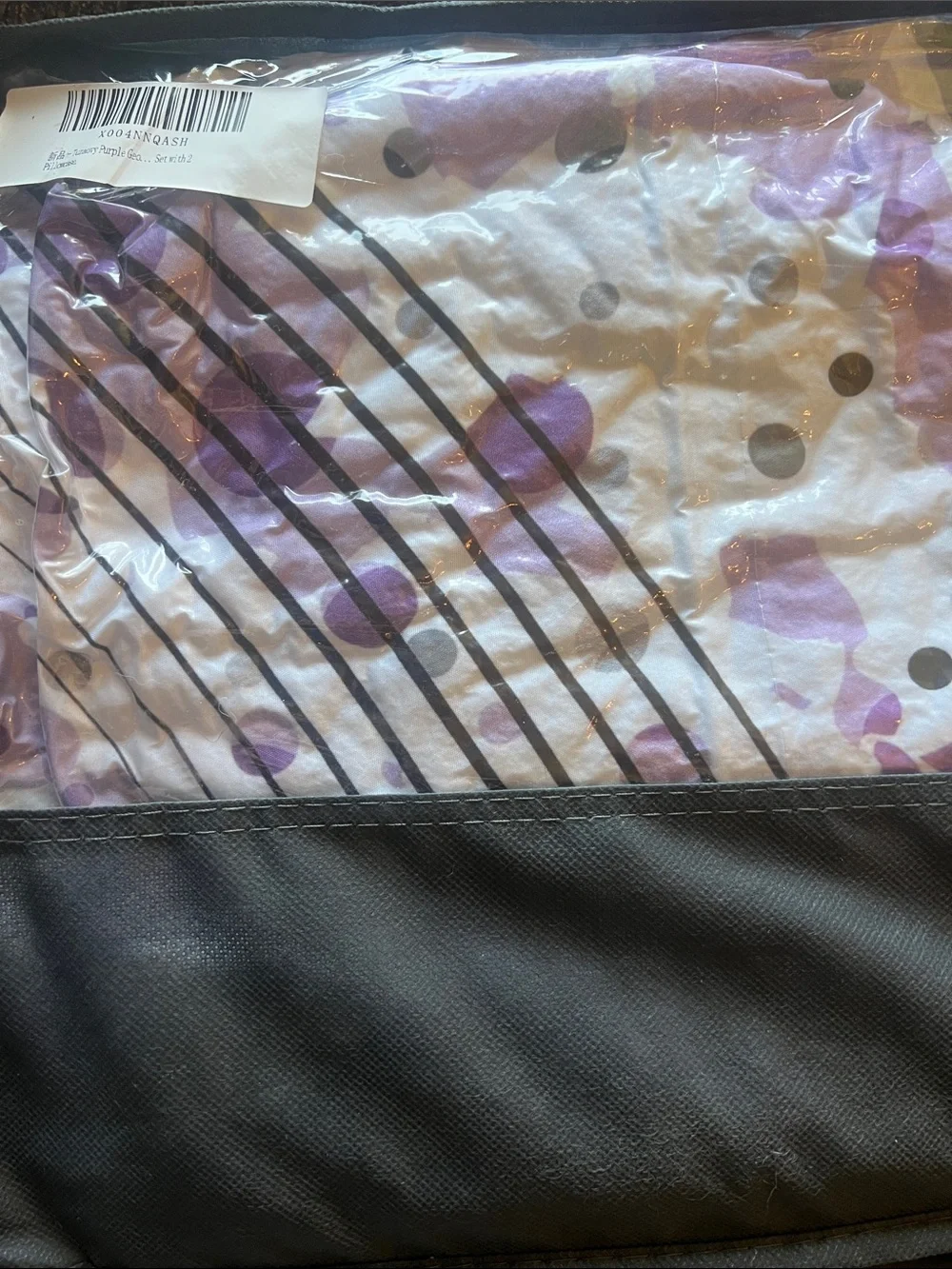 Queen Modern Abstract Purple Dot Comforter Set - Home Bedding